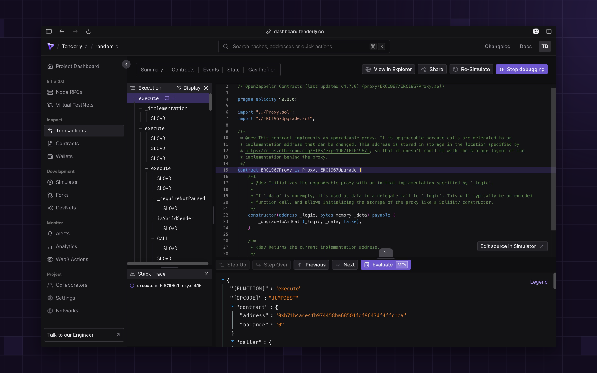 Debugging a transaction on Morph Holesky