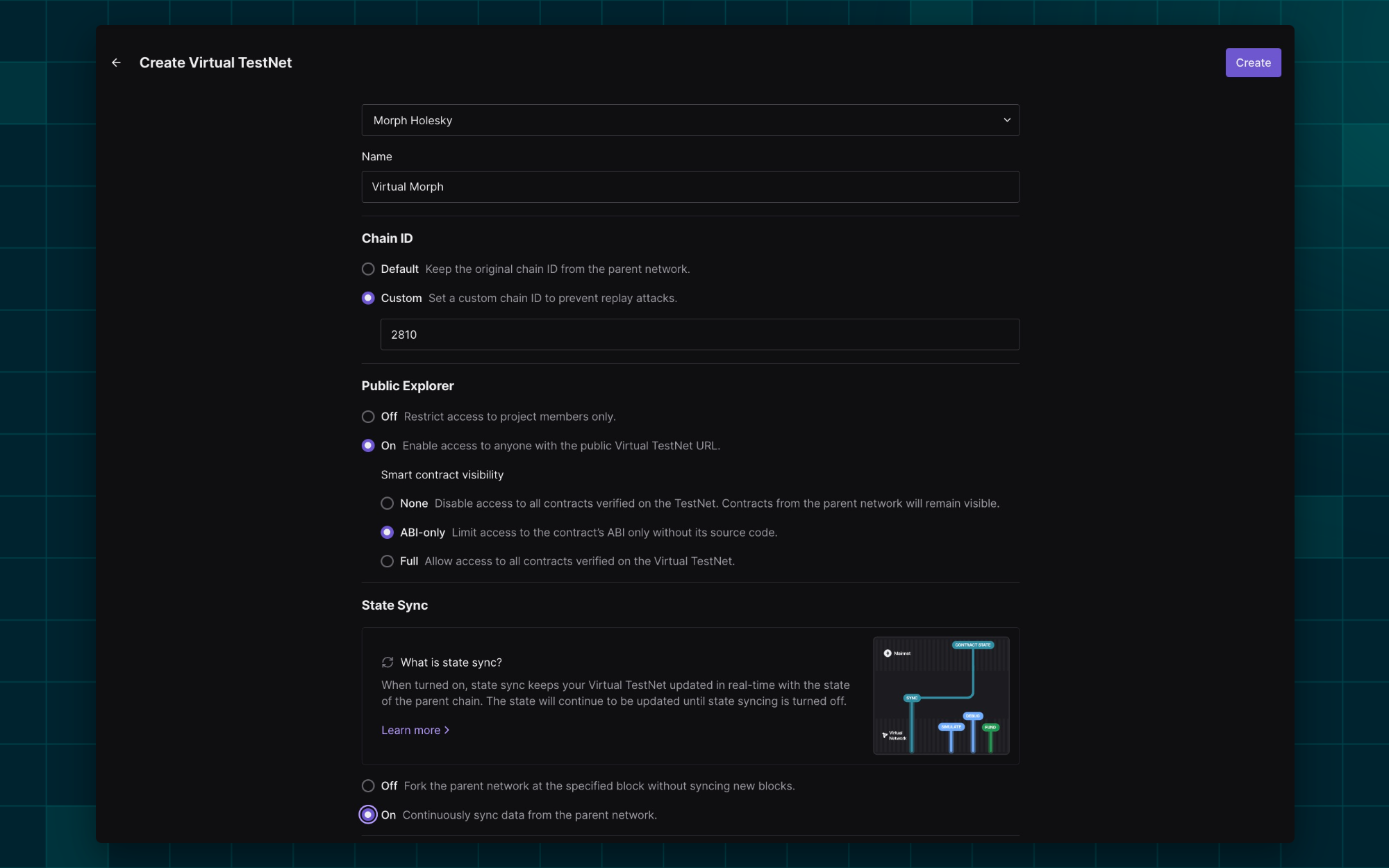 Forking Morph Holesky with Virtual TestNets